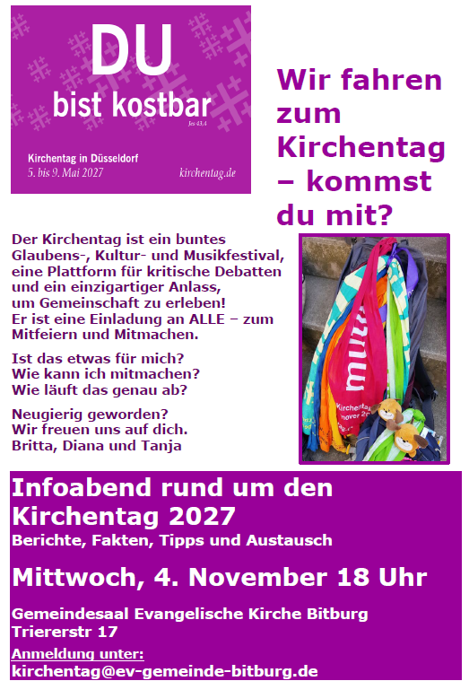 Termin 4.11.2026 des Informationsabends
