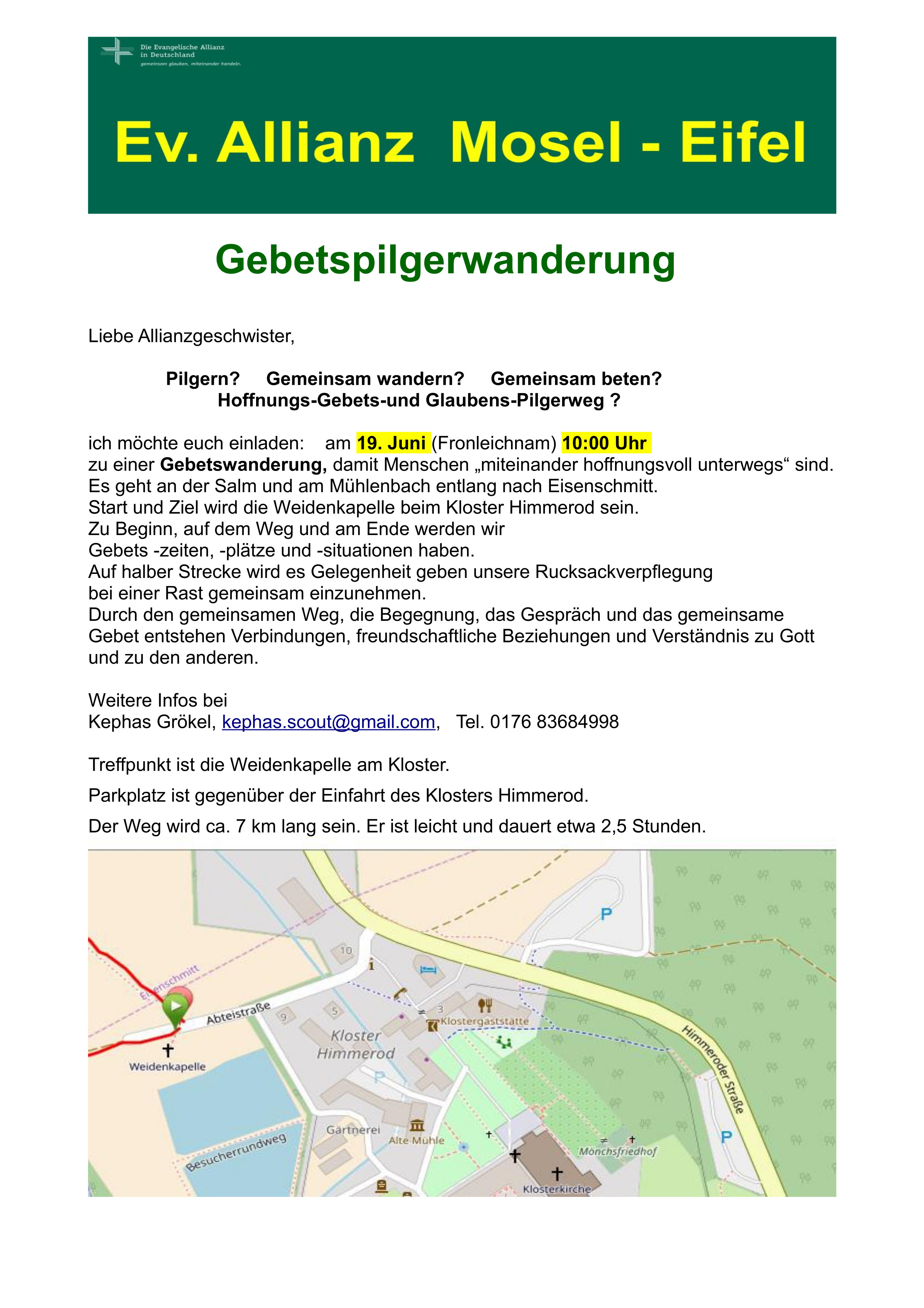 Gebetswanderung Fronleichnam